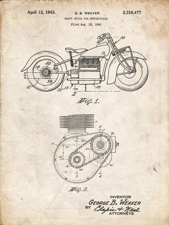 1934 Old Indian Motorcycles Patent Art Drawings Gifts For Motorcycle Riders